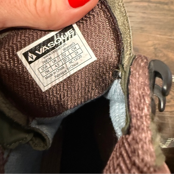 VASQUE ULTRA DRY HIKING BOOTS GRAY GREEN MAUVE BROWN - Picture 6 of 8